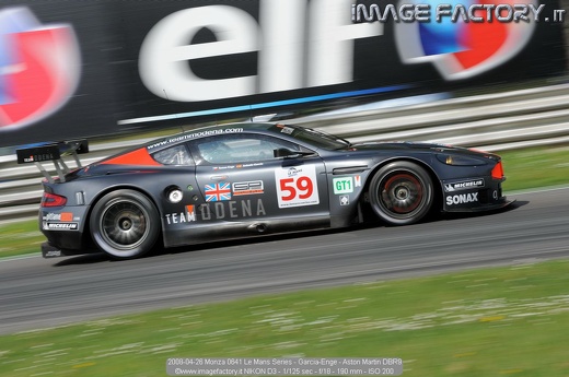 2008-04-26 Monza 0641 Le Mans Series - Garcia-Enge - Aston Martin DBR9